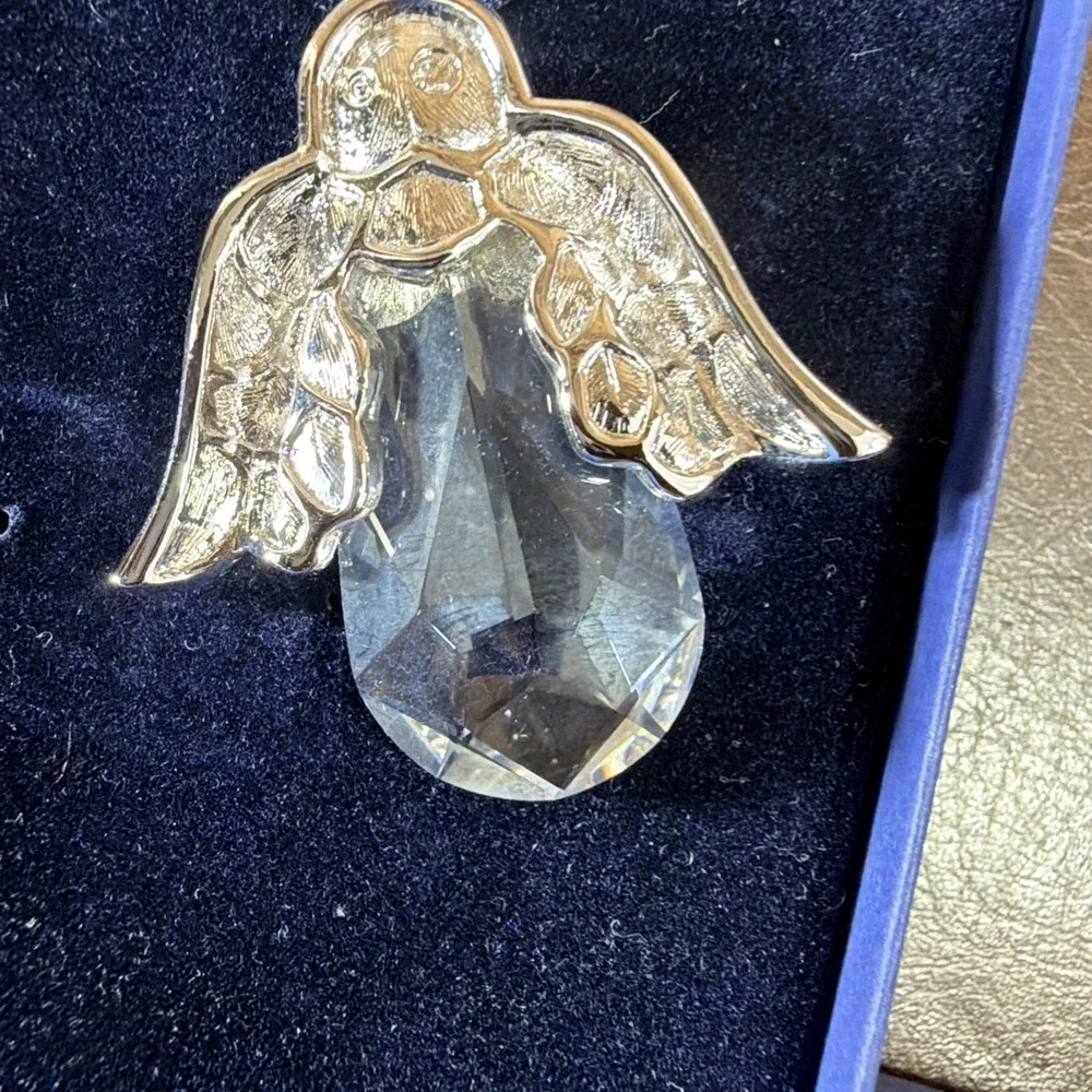 Swarovski Crystal Teardrop Angel Christmas Ornament 1299914 Vintage 2004 Retired